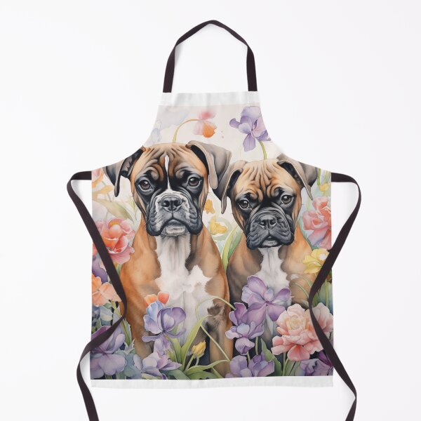Item preview, Boxer Puppies with Flowers designed and sold by Samuelsboro.