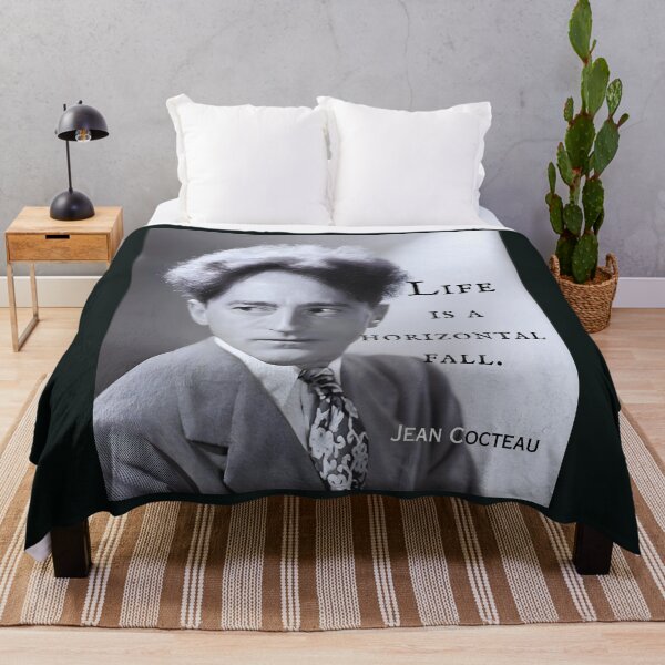 Item preview, Jean Cocteau quote: LIFE IS A HORIZONTAL FALL designed and sold by artbleed.