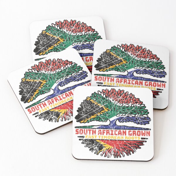 Item preview, East Timor East Timorean South African South Africa Tree Roots Flag designed and sold by FlagX.