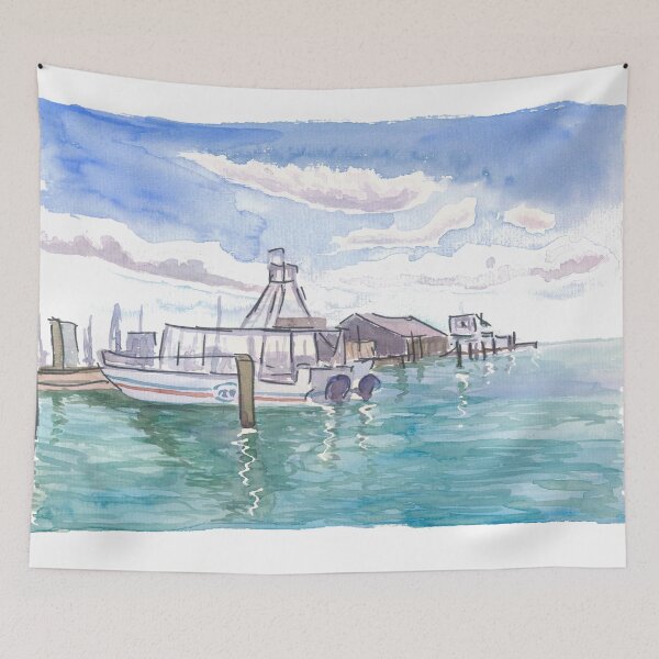 Item preview, Key West Florida Marina with Excursion Boats designed and sold by artshop77.