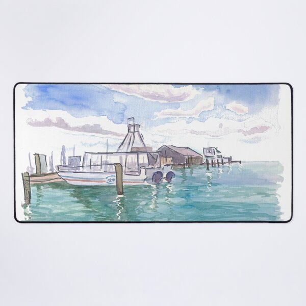 Item preview, Key West Florida Marina with Excursion Boats designed and sold by artshop77.