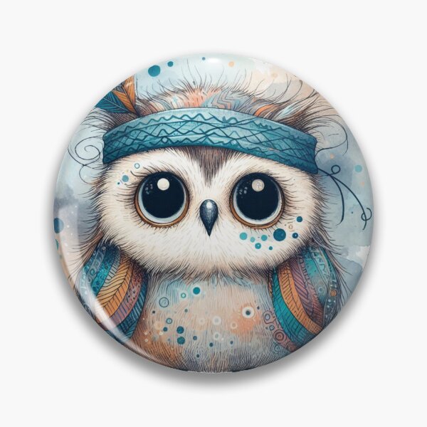 Item preview, Owl - Hippie Owl designed and sold by DrawingIBird.