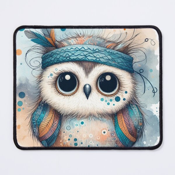 Item preview, Owl - Hippie Owl designed and sold by DrawingIBird.