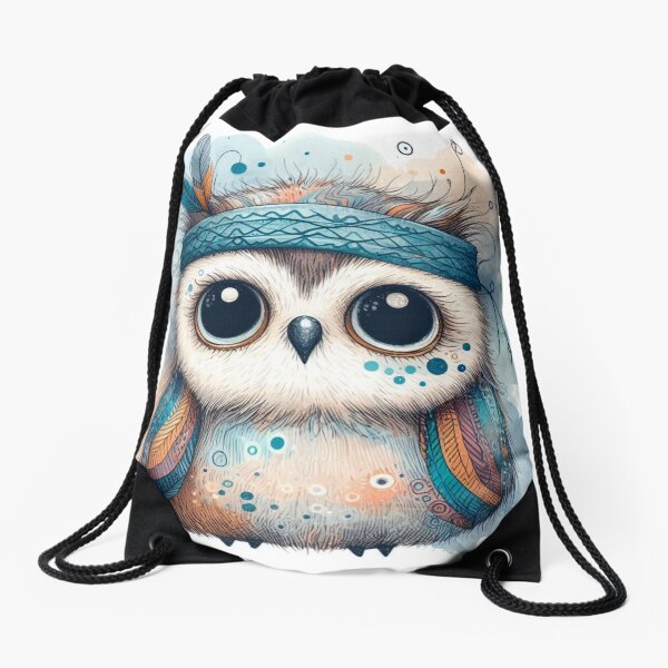 Aperçu de l'œuvre Hibou - Hibou hippie créée et vendue par DrawingIBird.