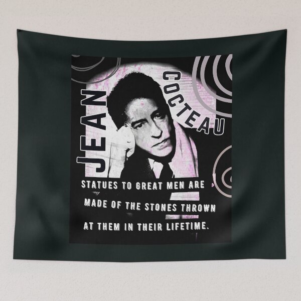 Item preview, Jean Cocteau quote: Statues to great men are made of the stones thrown at them in their lifetime. designed and sold by artbleed.