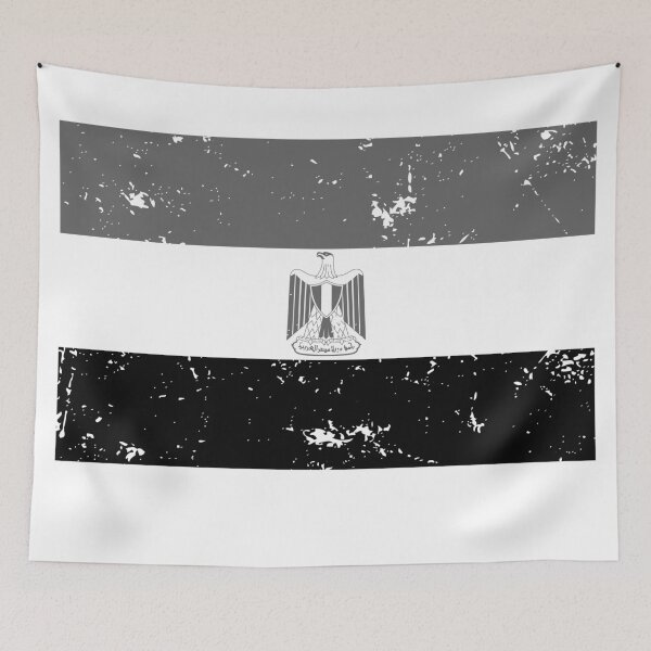 Item preview, Egypt national flag black and white designed and sold by Starstacks.