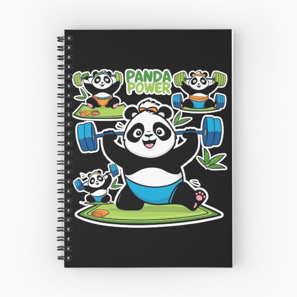 Item preview, Panda Power Workout – Cute Fitness Panda Lifting Weights designed and sold by Kashear.