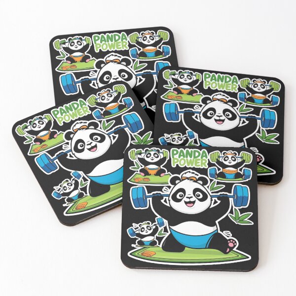 Item preview, Panda Power Workout – Cute Fitness Panda Lifting Weights designed and sold by Kashear.