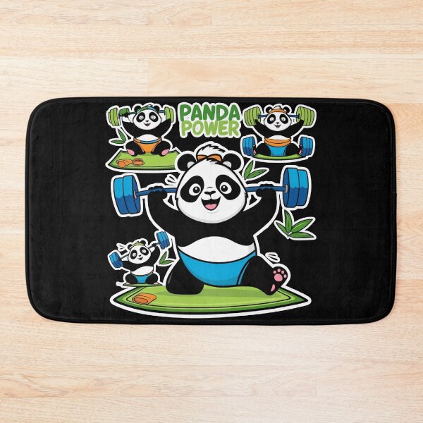 Item preview, Panda Power Workout – Cute Fitness Panda Lifting Weights designed and sold by Kashear.