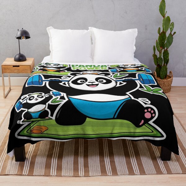 Item preview, Panda Power Workout – Cute Fitness Panda Lifting Weights designed and sold by Kashear.