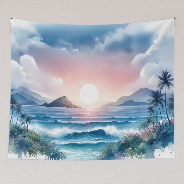 Item preview, Tropical Sunset Waves designed and sold by Fashiospice07.
