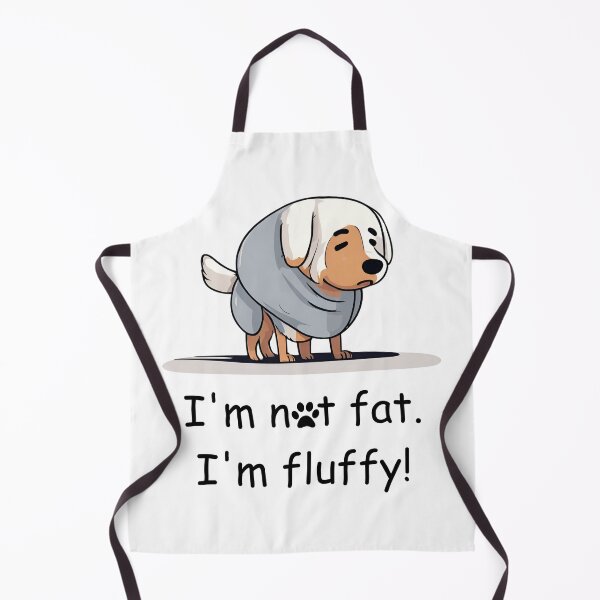 Item preview, Body Pawsitive Dog -- I'm not fat. I'm fluffy! designed and sold by CottonAndBliss.
