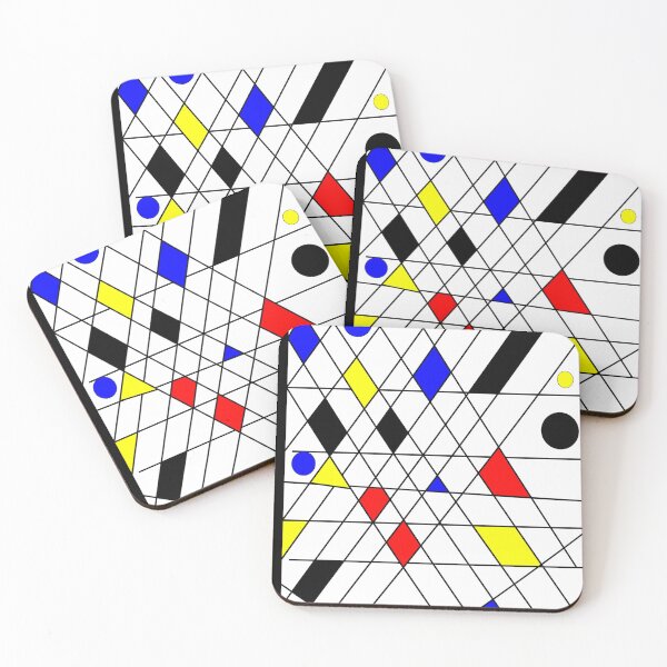 Item preview, Mondrian and Kandisky inspired Pattern designed and sold by hermarartonline.