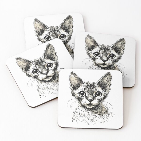 Item preview, Devon Rex Cat designed and sold by Blink Art Studio.