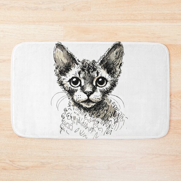 Item preview, Devon Rex Cat designed and sold by Blink Art Studio.