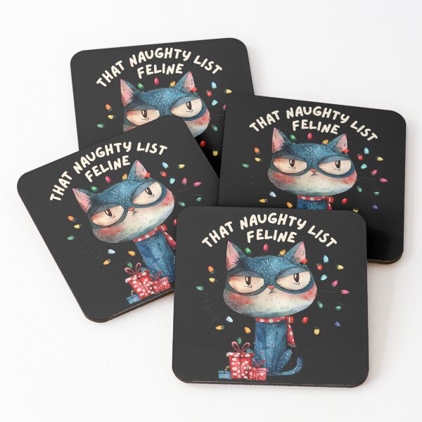 Item preview, Funny Christmas Cat Naughty List Feline Graphic designed and sold by MTJ-Mushrooms.
