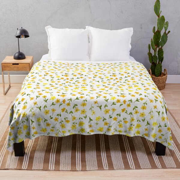 Item preview, Buttercups watercolour pattern designed and sold by RoseMaryWP.