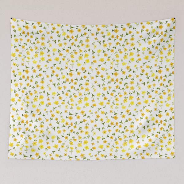 Item preview, Buttercups watercolour pattern designed and sold by RoseMaryWP.