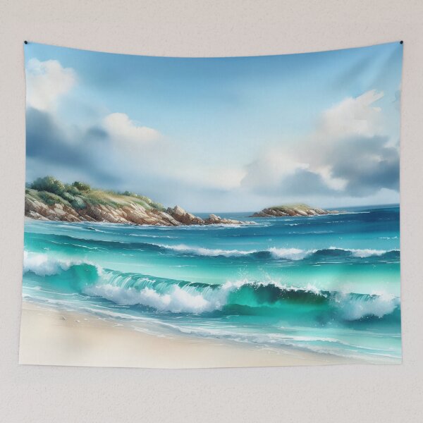 Item preview, Serene Beachscape Art designed and sold by Fashiospice07.