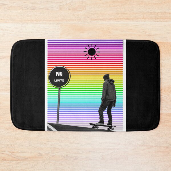Item preview, No limits, rainbow colors skateboarding graphics designed and sold by silent-violin.