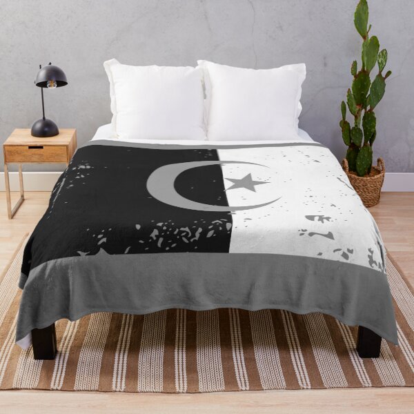 Item preview, Algeria black and white national flag designed and sold by Starstacks.