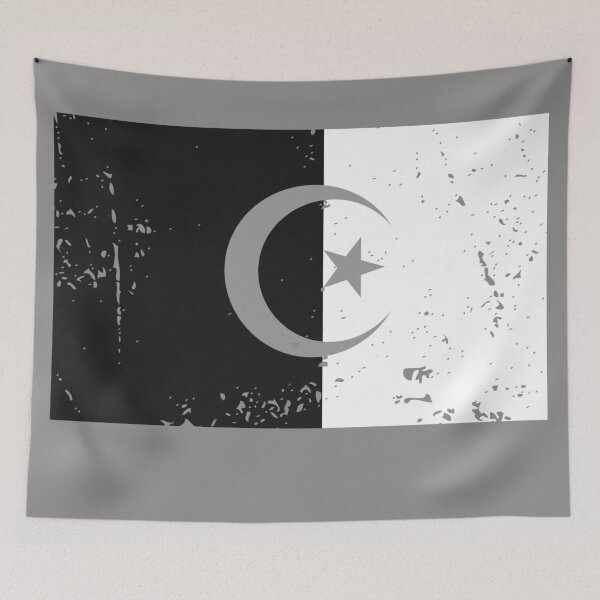 Item preview, Algeria black and white national flag designed and sold by Starstacks.