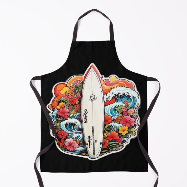 Item preview, Japanese Inspired Surfboard with Hawaii Orchids designed and sold by NautiChic.