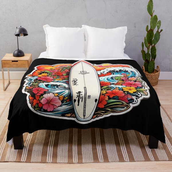 Item preview, Japanese Inspired Surfboard with Hawaii Orchids designed and sold by NautiChic.