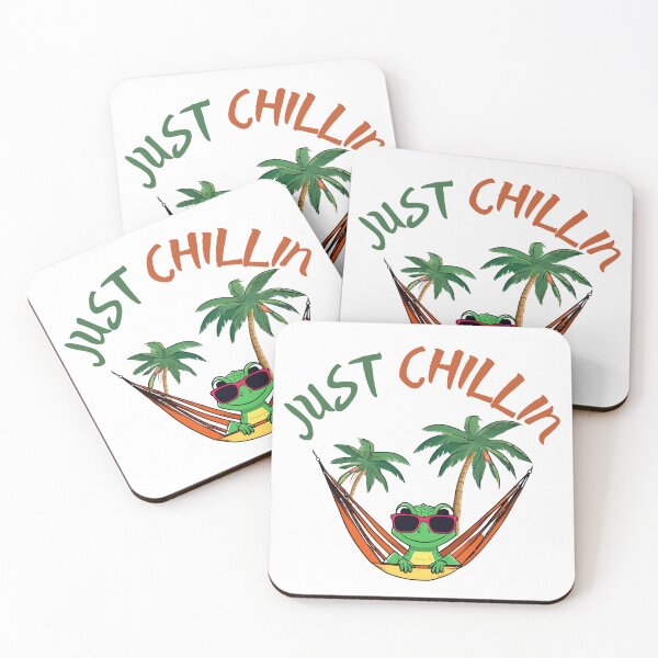 Item preview, Just Chillin' Lizard in Hammock with Palm Trees designed and sold by Creastore.