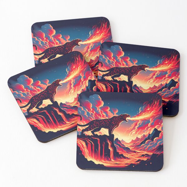 Item preview, Lava Fire Jaguar Breathing Fire, Ai Generated Art  designed and sold by ACC .