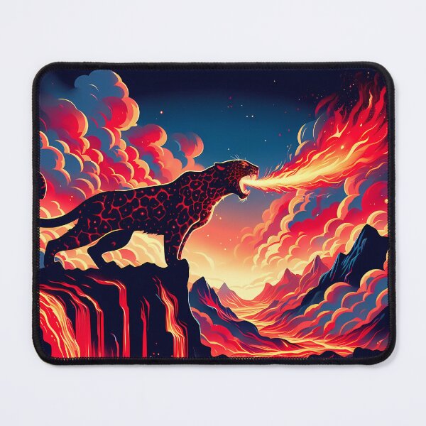 Item preview, Lava Fire Jaguar Breathing Fire, Ai Generated Art designed and sold by ACC .