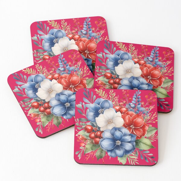 Item preview, Patriotic Red White Blue Flowers designed and sold by BeachBreezyVA.