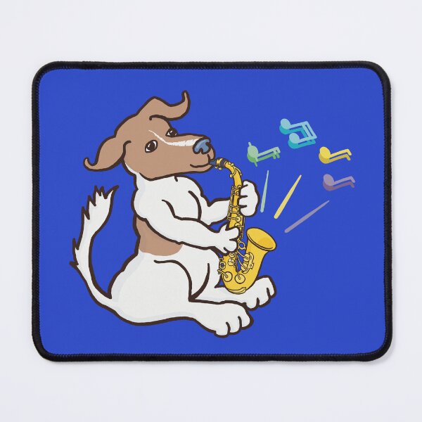 Item preview, Jack Russell on saxophone designed and sold by ElectronicCloud.
