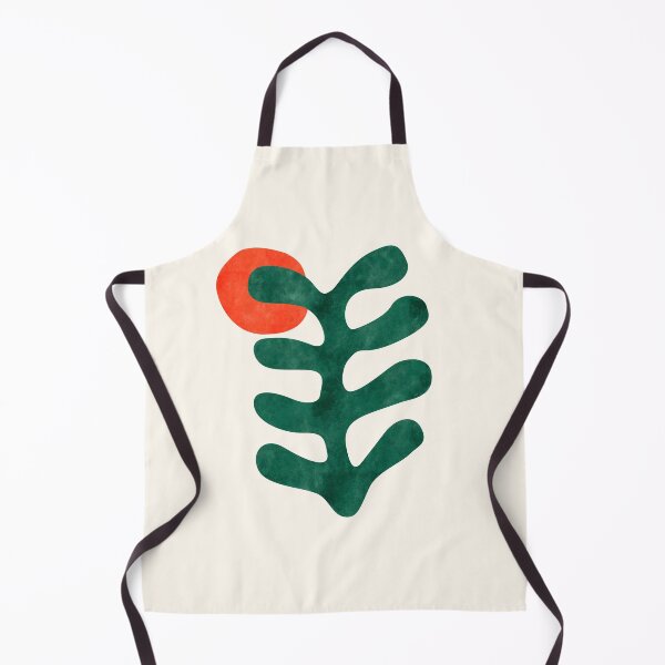 Item preview, After Henri Matisse Cut-Outs Watercolor Green Dark Orange designed and sold by ahumbleconcept.