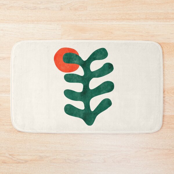 Item preview, After Henri Matisse Cut-Outs Watercolor Green Dark Orange designed and sold by ahumbleconcept.