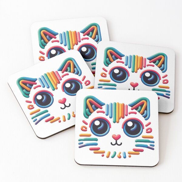 Item preview, Colorful Kitty: A Symphony of Feline Fun and Whimsical Charm designed and sold by aZRaSs.