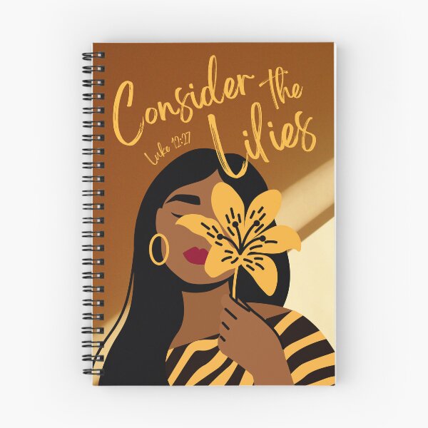 Aperçu de l'œuvre Considérez les lys | Luc 12:27 | Cadeaux chrétiens pour les femmes créée et vendue par Meredibbs.