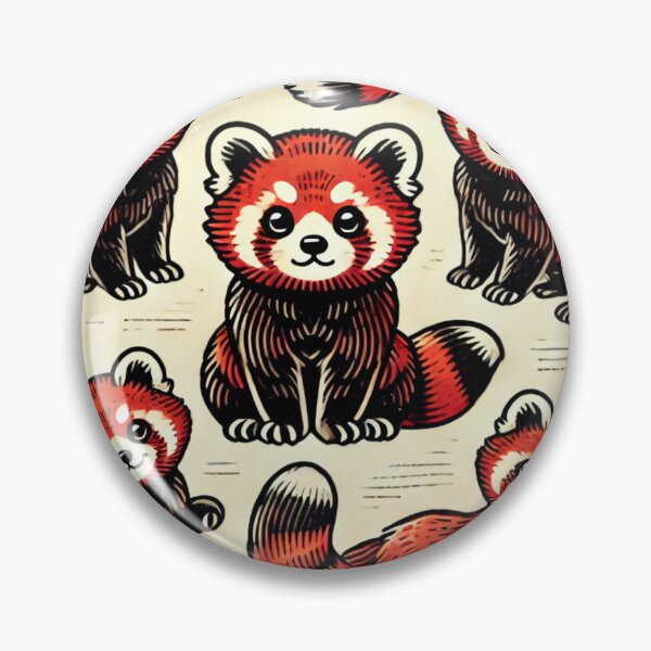 Item preview, Red Panda Pattern Cute Illustration Design designed and sold by CozyCustomPillows.