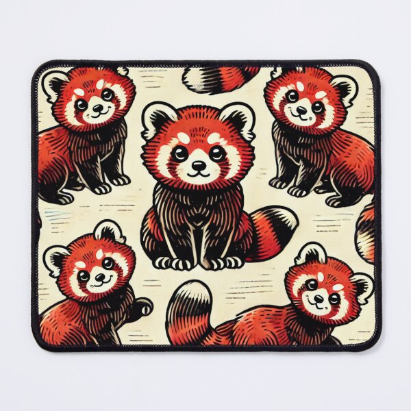 Item preview, Red Panda Pattern Cute Illustration Design designed and sold by CozyCustomPillows.