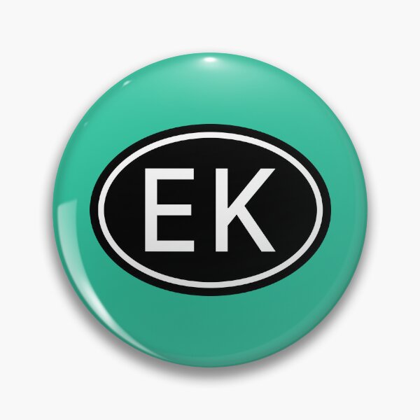 Item preview, EK Initials Monogram Oval White Letters designed and sold by Jeallan Designs.