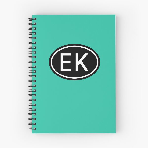 Item preview, EK Initials Monogram Oval White Letters designed and sold by Jeallan Designs.