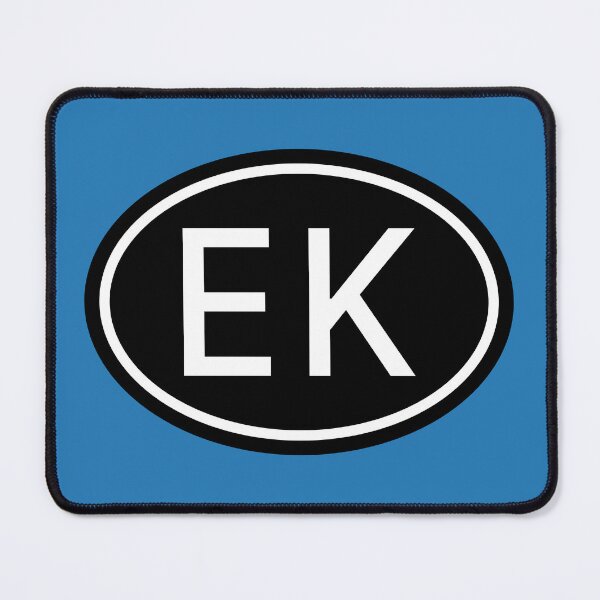 Item preview, EK Initials Monogram Oval White Letters designed and sold by Jeallan Designs.