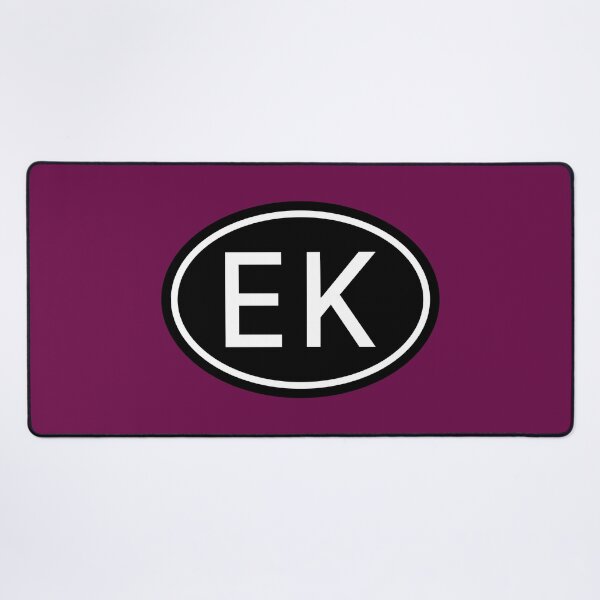 Item preview, EK Initials Monogram Oval White Letters designed and sold by Jeallan Designs.