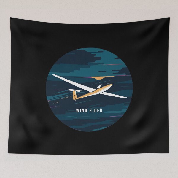 Item preview, WIND RIDER Glider Plane Pilot Sailplane aerial floating soaring designed and sold by These_Prints.