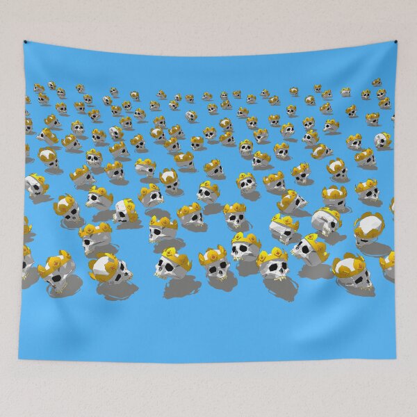 Item preview, Scattered skulls wearing golden crown designed and sold by m-yoga-store.