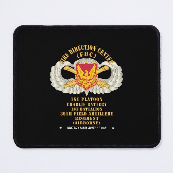 Item preview, 39th Field Artillery Regiment, 1st Platoon, FDC, Charlie Battery, 1st Battalion Airborne - V1 Gold X 300 designed and sold by Military Insignia Products.