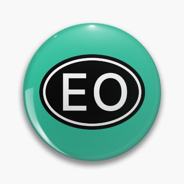 Item preview, EO Initials Monogram Oval White Letters designed and sold by Jeallan Designs.