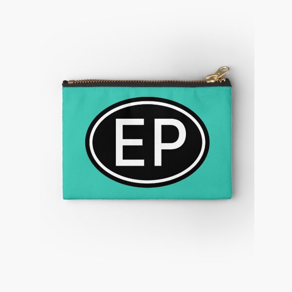 Item preview, EP Initials Monogram Oval White Letters designed and sold by Jeallan Designs.