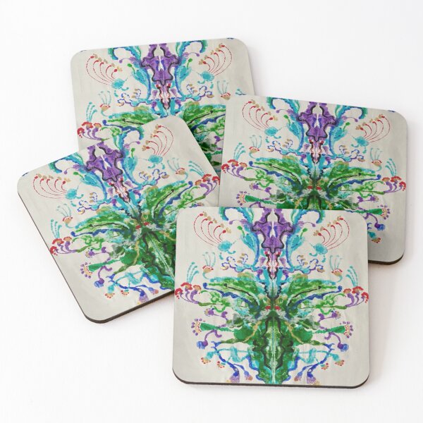 Item preview, Abstract symmetrical acrylic painting on paper designed and sold by ricoflinn.