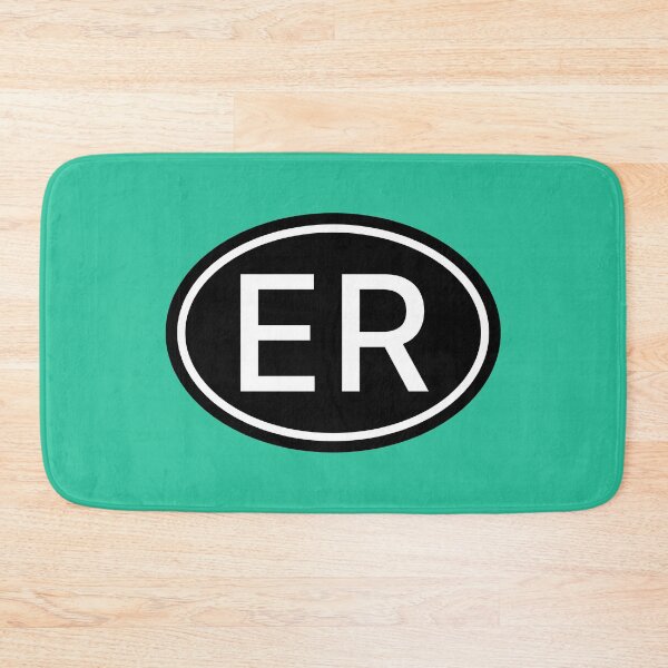 Item preview, ER Initials Monogram Oval White Letters designed and sold by Jeallan Designs.